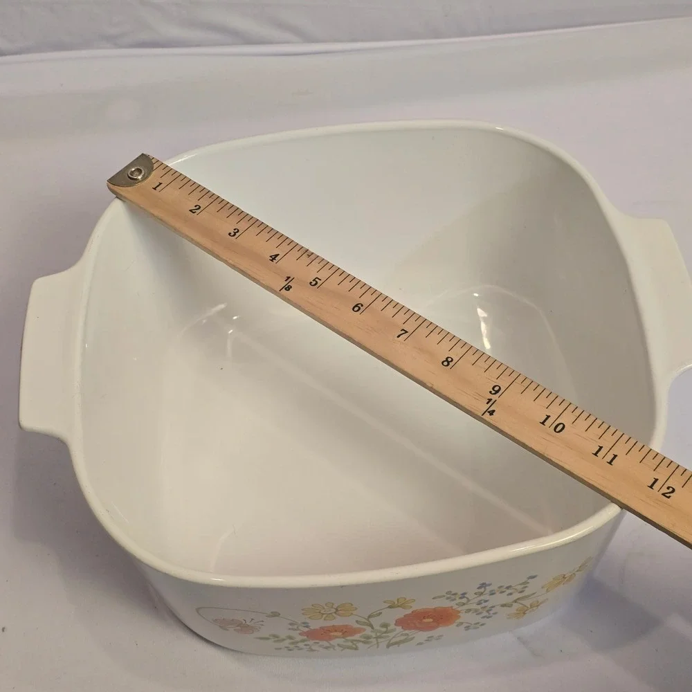 Corning Ware A-5-B 5 Quart‎ Wildflower Casserole Dish with Lid Vintage Pyroceram